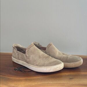 Kate Spade Taupe Suede Slip-On Loafers
